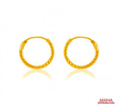 22 kt Gold Hoop Earrings ( Hoop Earrings )