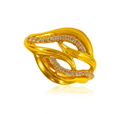 22K Gold CZ Ring ( Ladies Signity Rings )