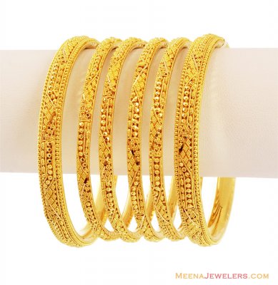 22k Filigree Bangles Set(Set of 4) ( Set of Bangles )