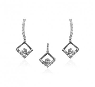 18k Gold Diamond Pendant Set  ( Diamond Pendant Sets )