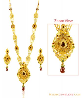 22k Designer Antique Patta Haar Set ( Bridal Necklace Sets )