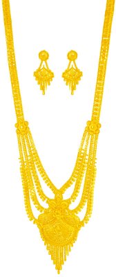 Gold Necklace And Earring Set ( 22 Kt Gold Sets )