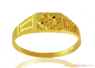Fancy Mens Ring 22k Gold  ( Mens Gold Ring )