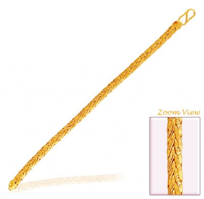 22k Gold Reversible Mens Bracelet  ( Men`s Bracelets )