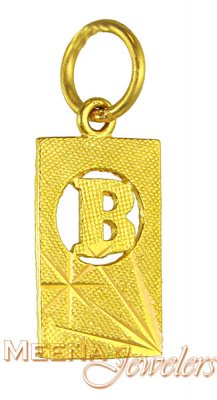 22Kt Initial B Pendant ( Initial Pendants )