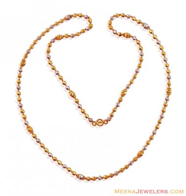 Gold Two Tone Chain (24 IN) ( 22Kt Long Chains (Ladies) )