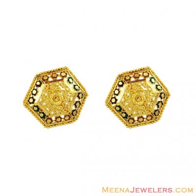 22K Indian Meenakri Gold Tops ( 22 Kt Gold Tops )