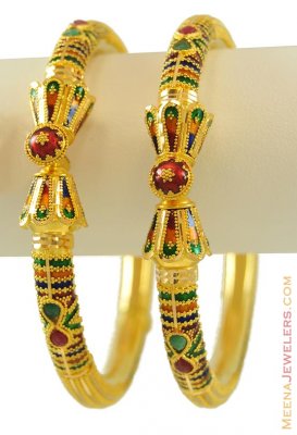 22K Designer Meenakari kada ( Kadas )