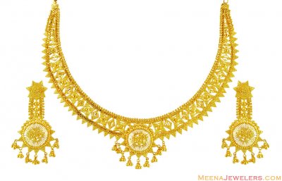 22k Traditional Necklace Set  ( 22 Kt Gold Sets )
