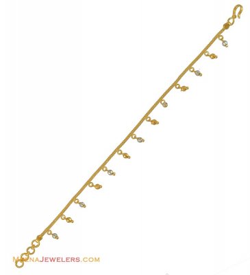 22Kt Gold two tone bracelet ( Ladies Bracelets )