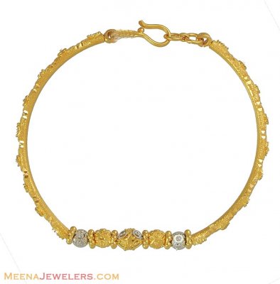 22k Two Tone Bracelet ( Ladies Bracelets )