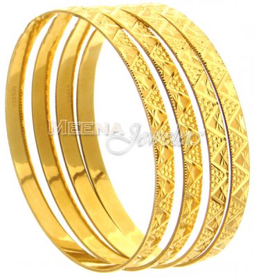 22 Kt Gold Bangles (Only 2 Bangles) ( Gold Bangles )