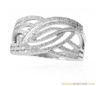 18K Fancy White Gold Band  ( Diamond Rings )