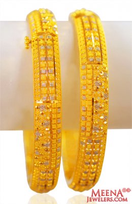 22k Yellow Gold Bangles  ( Gold Bangles )