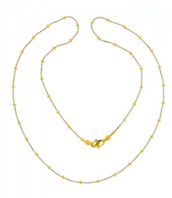 Gold Fancy Two Tone Chain ( 22Kt Gold Fancy Chains )