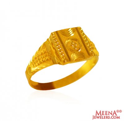 22 Karat Gold Mens Ring ( Mens Gold Ring )