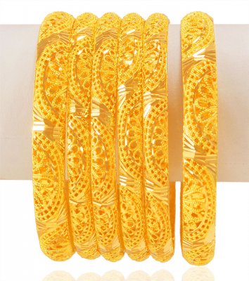 22Kt Gold Bangles Set ( Set of Bangles )