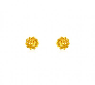 22K Gold Earrings ( 22 Kt Gold Tops )