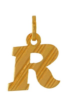 22Kt Initial (R) Pendant ( Initial Pendants )