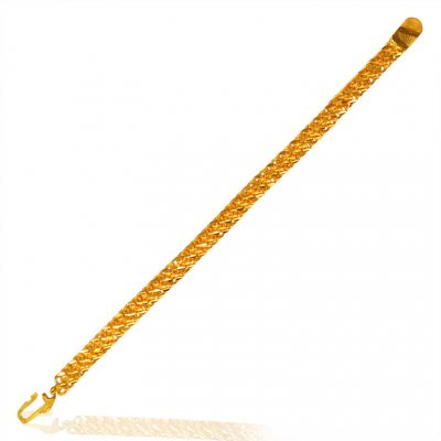 22 Kt Gold Mens Wide Bracelet ( Men`s Bracelets )