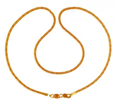 22K Gold Flat Chain ( Plain Gold Chains )