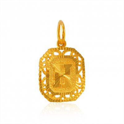 22Kt Initial ( T) Pendant ( Initial Pendants )