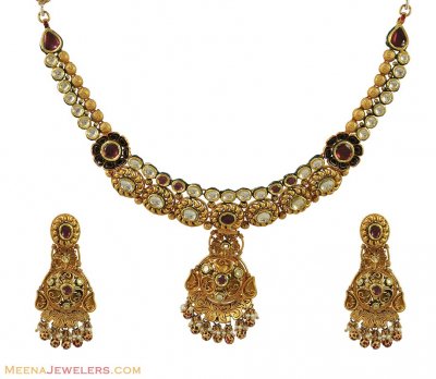 Kundan Exclusive Necklace Set ( Antique Necklace Sets )