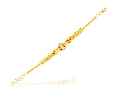 22k Gold Fancy Baby Bracelet ( 22Kt Baby Bracelets )