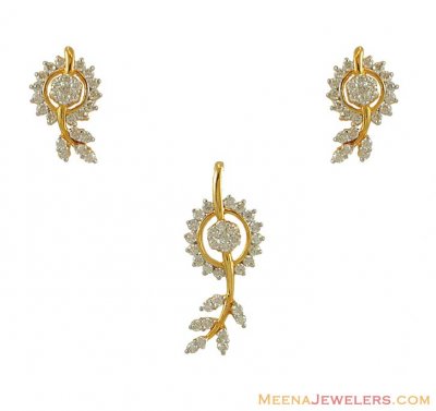 Indian Diamond Pendant Set ( Diamond Pendant Sets )