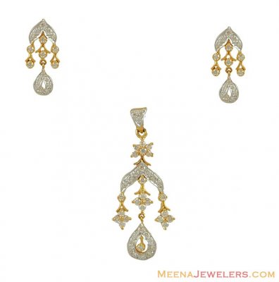 18K Diamond Pendant Set ( Diamond Pendant Sets )