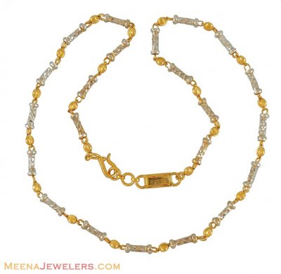 22K Two Tone Fancy Chain ( 22Kt Gold Fancy Chains )