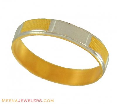 22 Karat Gold Band (Two Tone) ( Wedding Bands )