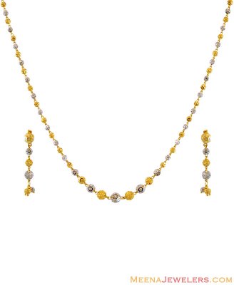 Light Two Tone Balls Necklace Set ( Light Sets )