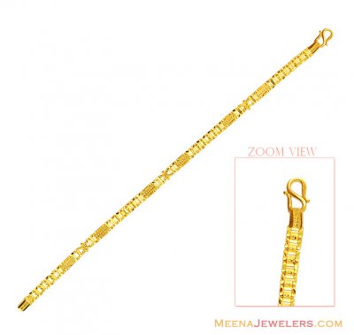 22k Light Weight Mens Bracelet   ( Men`s Bracelets )