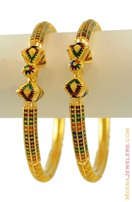 22k Gold Meenakari Kada(2 pcs) ( Kadas )