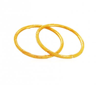 22K Gold Kids Bangle (2 Pcs) ( Baby Bangles )