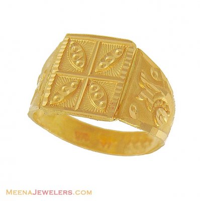 22K Exquisite Mens Ring ( Mens Gold Ring )