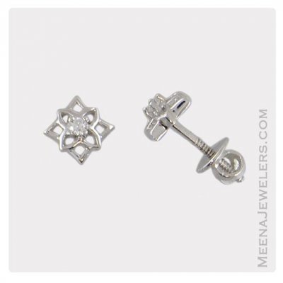 18Kt White Gold Earrings ( White Gold Earrings )