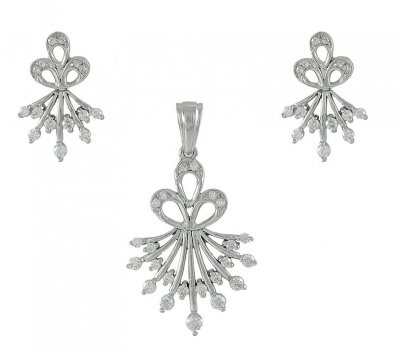 White Gold Pendant Set ( White Gold Pendant Sets )