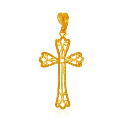 22K Gold Cross Pendant  ( Jesus Cross Pendants )