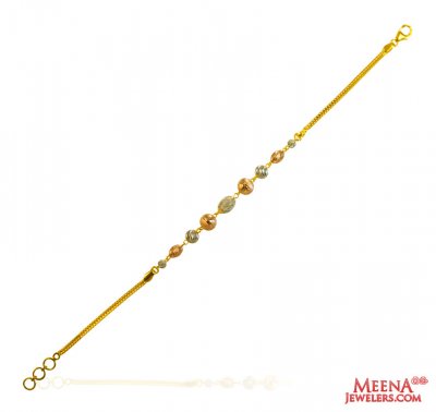 22Kt Gold TwoTone Bracelet  ( Ladies Bracelets )