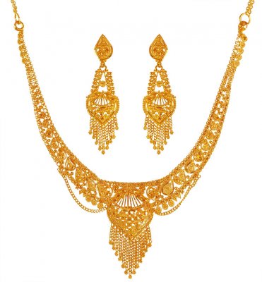 22Karat Gold Light Necklace Set ( Light Sets )