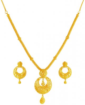 22kt Gold Necklace Set ( 22 Kt Gold Sets )