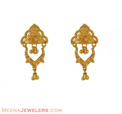 22K Gold Fancy Earrings ( 22Kt Gold Fancy Earrings )