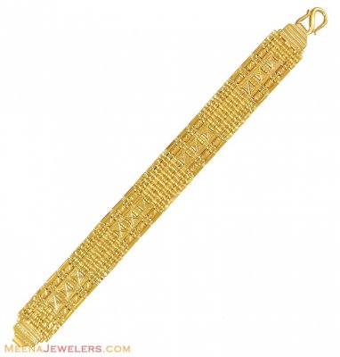 22K Wide Mens Bracelet ( Men`s Bracelets )