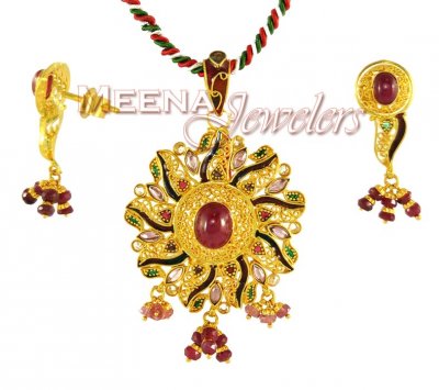 22K Fancy Pendant Set ( Fancy Pendant Set )