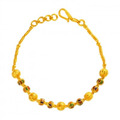 22K Gold Balls Ladies Bracelet ( Ladies Bracelets )