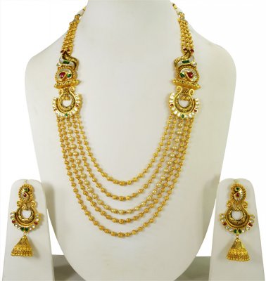 22k Gold Classic Antique Set ( Bridal Necklace Sets )