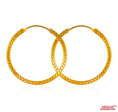 22Kt Gold Hoop Earrings ( Hoop Earrings )