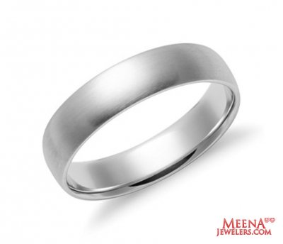 18K White Gold Mens Band ( Wedding Bands )